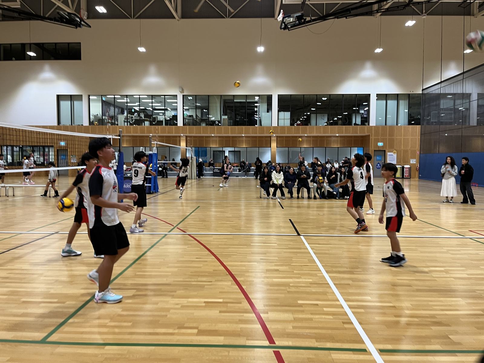Junior players in action during a match