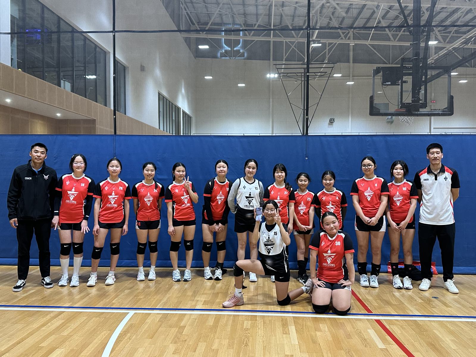 Falcons junior girls team group photo